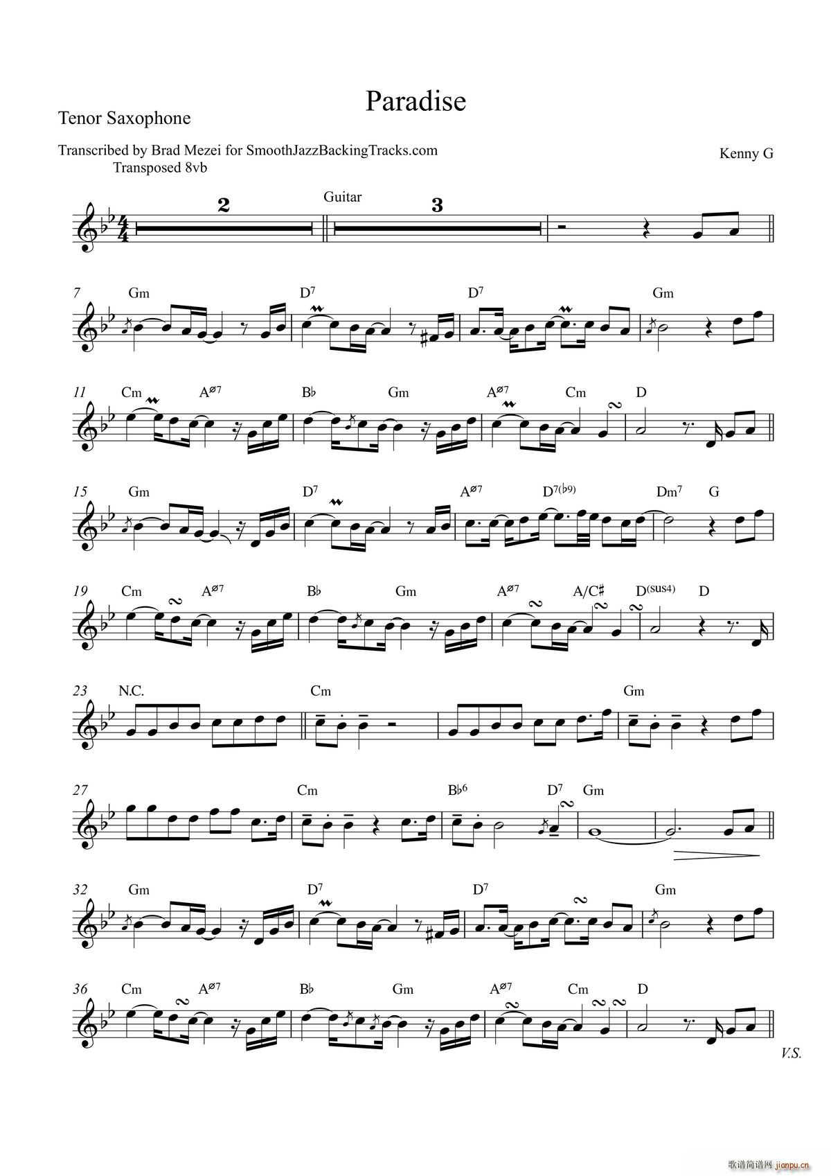 Paradise 次中音萨克斯(十字及以上)1