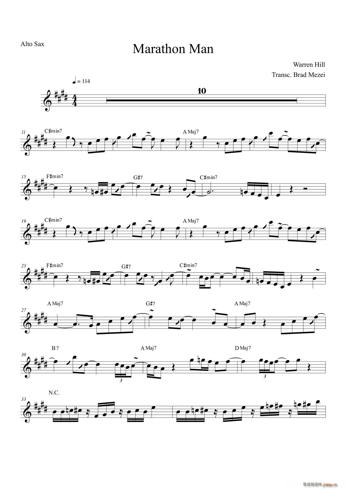 Marathon Man 中音萨克斯(十字及以上)1
