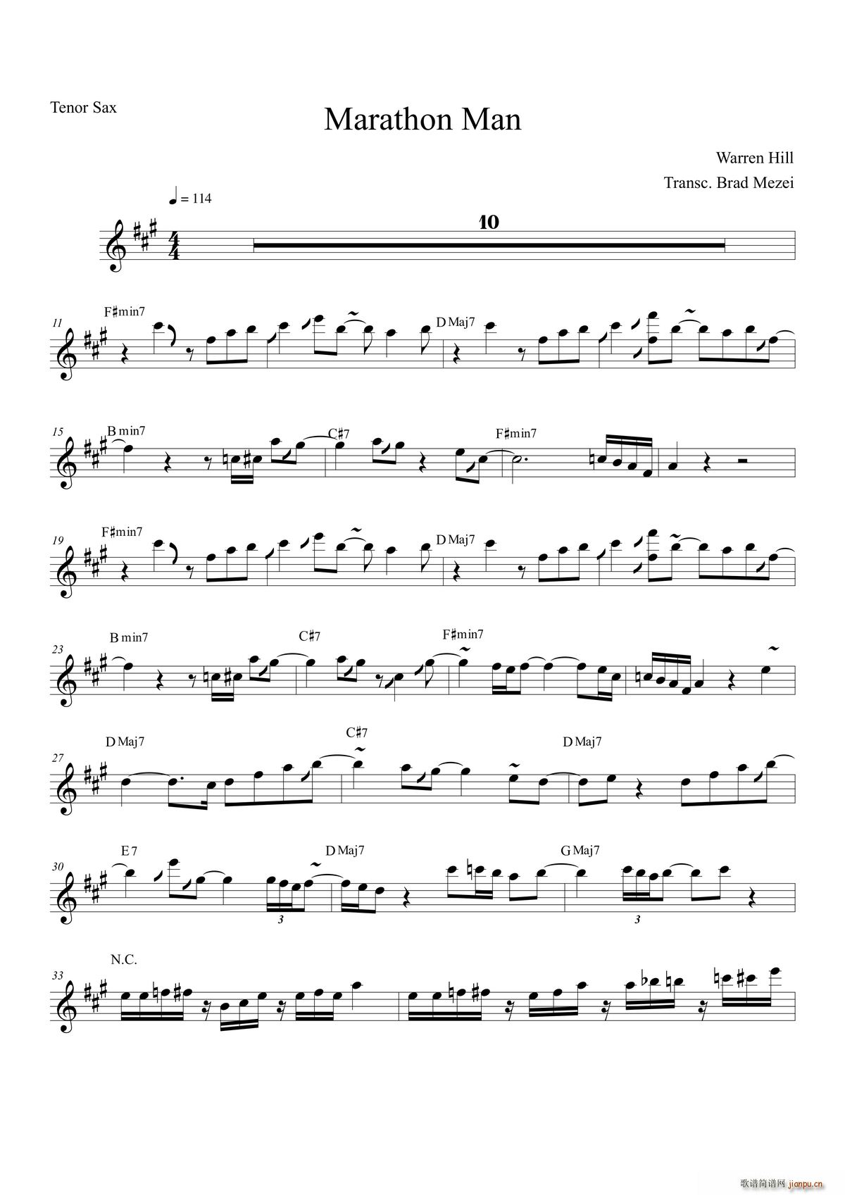 Marathon Man 次中音萨克斯(十字及以上)1