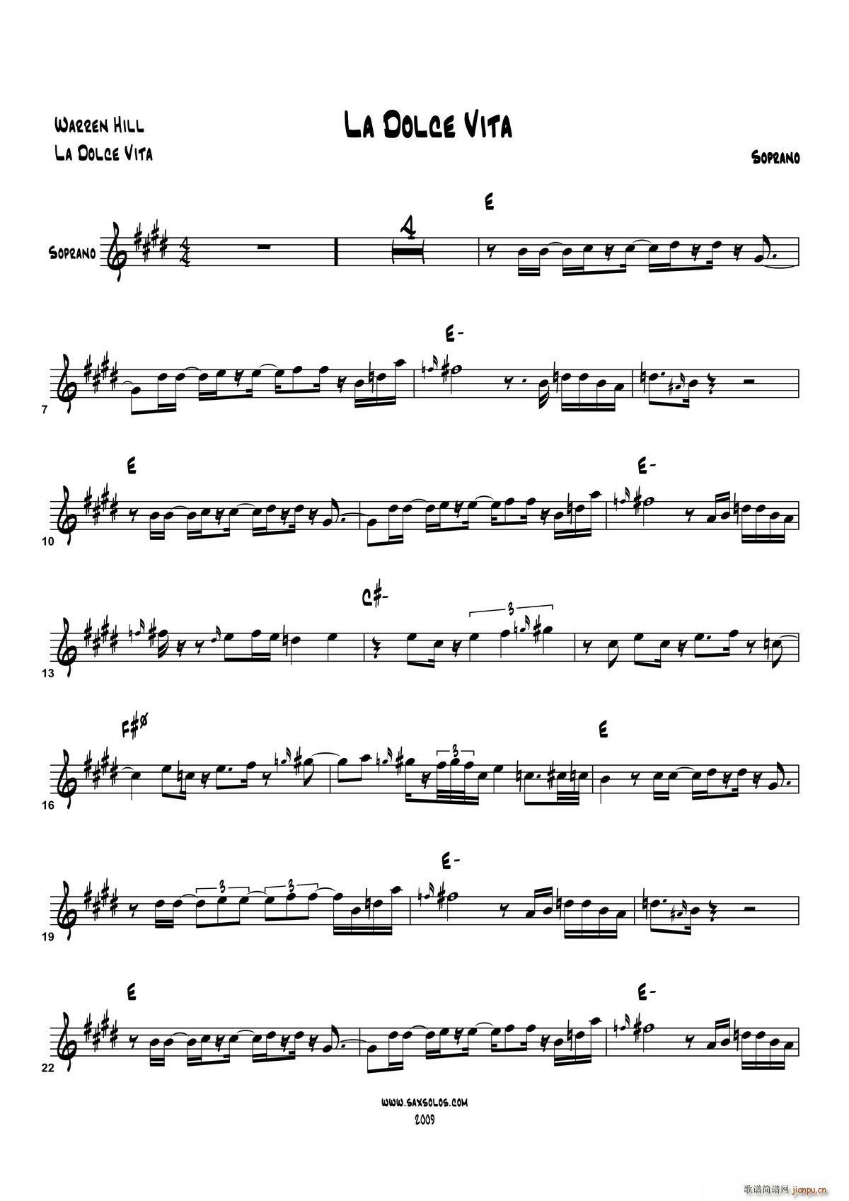 La Dolce Vita 高音萨克斯(十字及以上)1