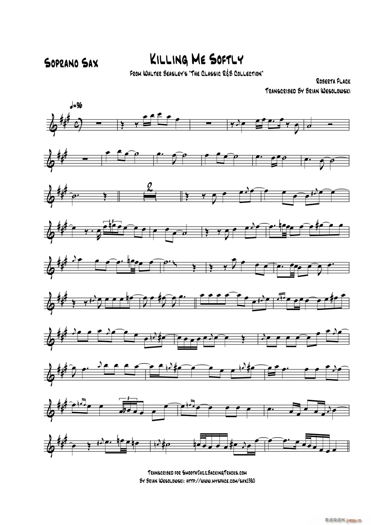 Killing Me Softly 高音萨克斯(十字及以上)1