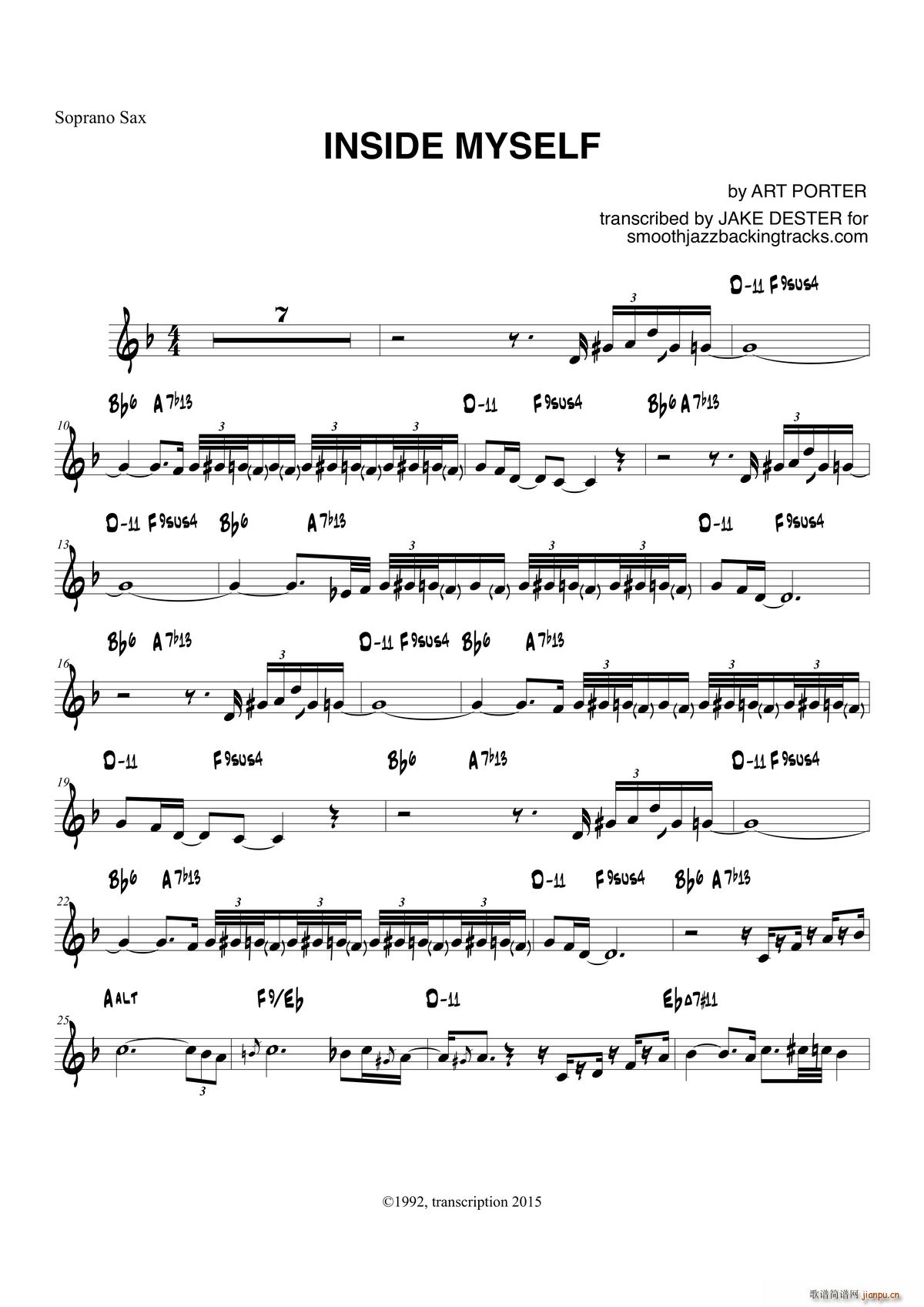 Inside Myself 高音萨克斯(十字及以上)1