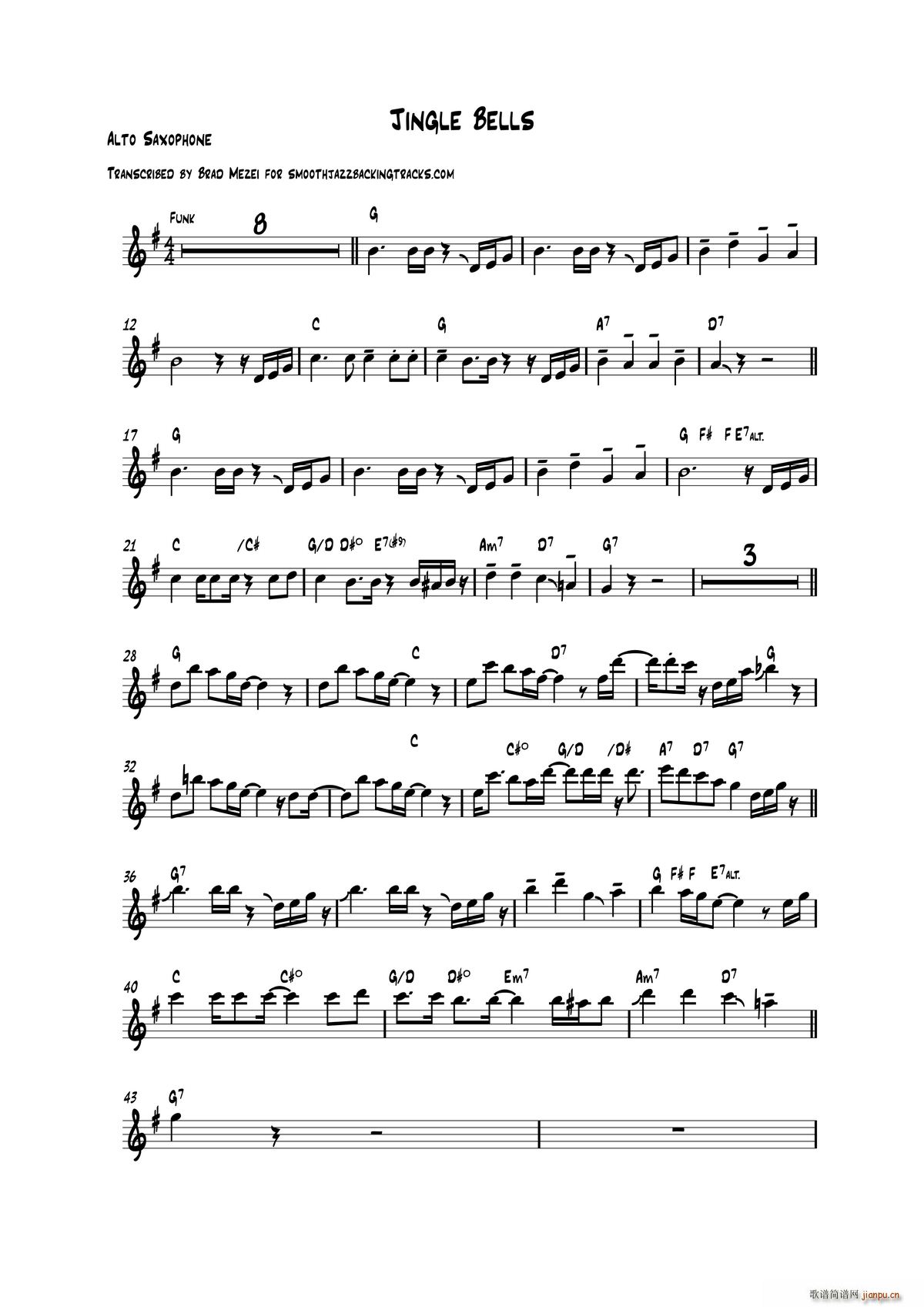 Jingle Bells 中音萨克斯(十字及以上)1