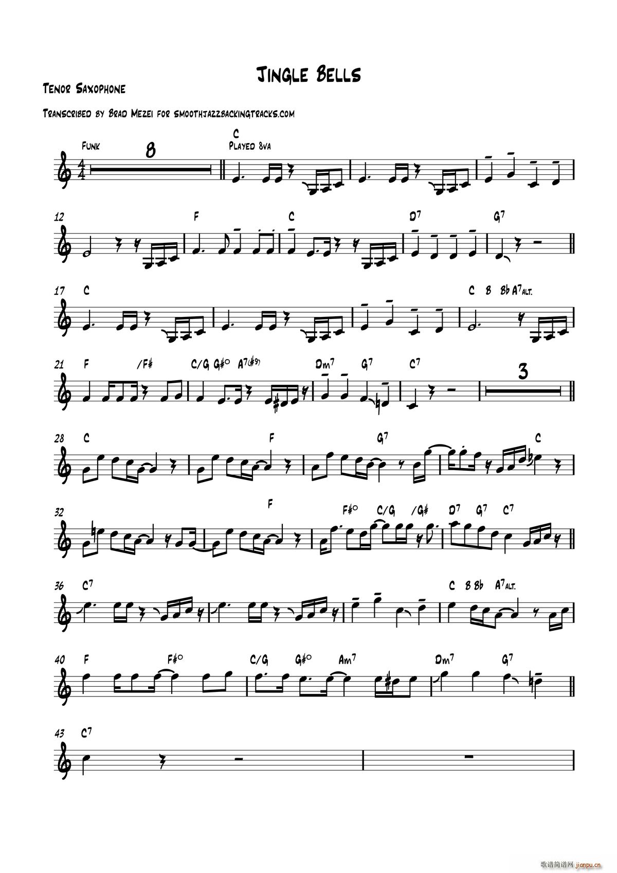 Jingle Bells 次中音萨克斯(十字及以上)1