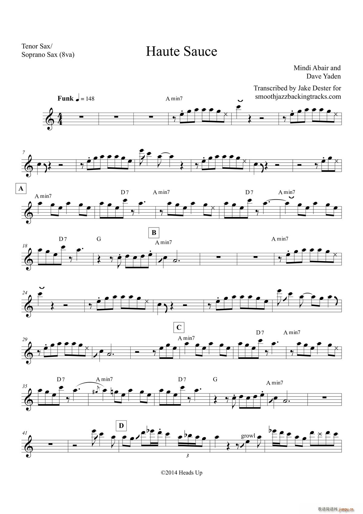 Haute Sauce 次中音萨克斯(十字及以上)1