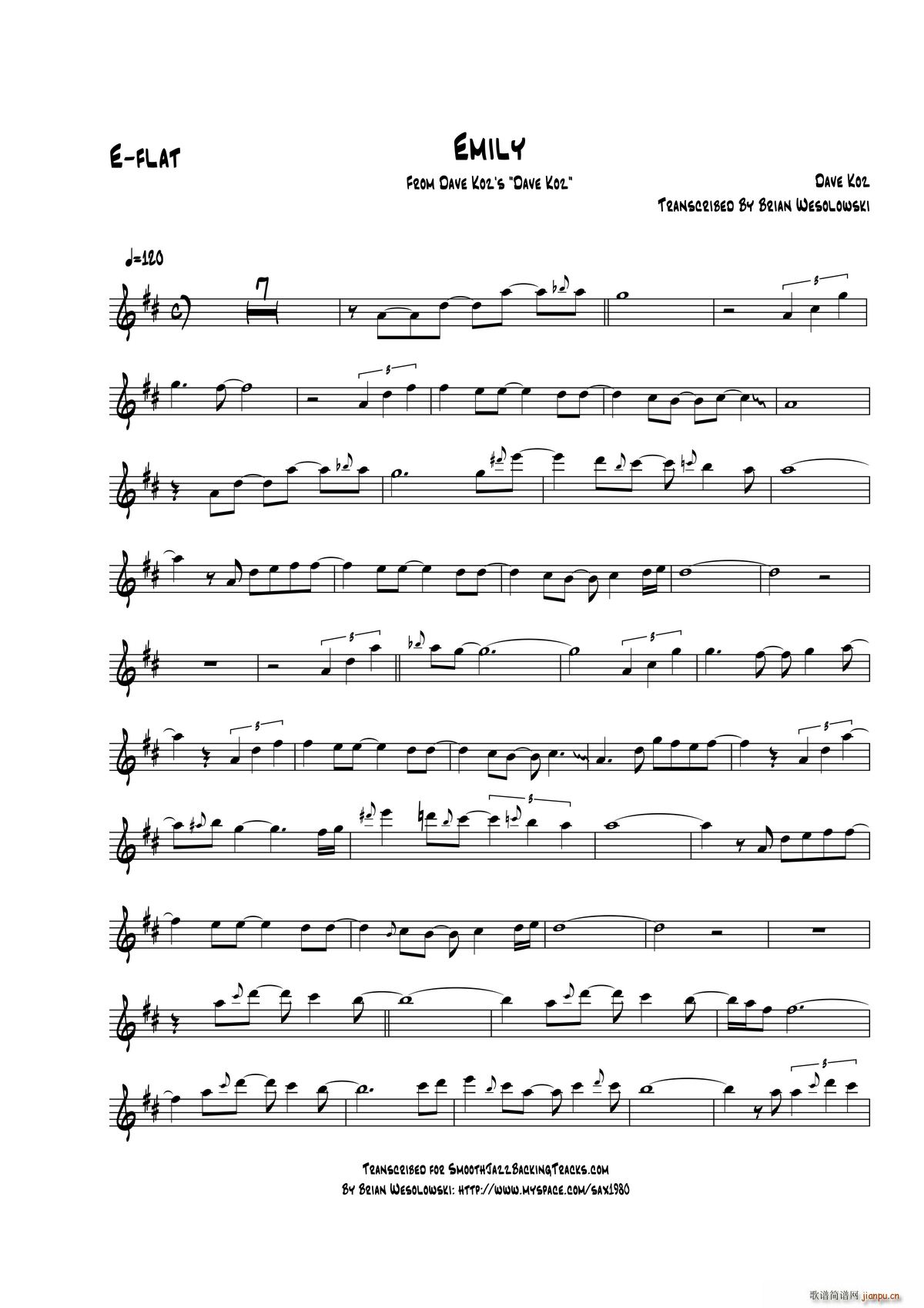 Emily 中音萨克斯(十字及以上)1