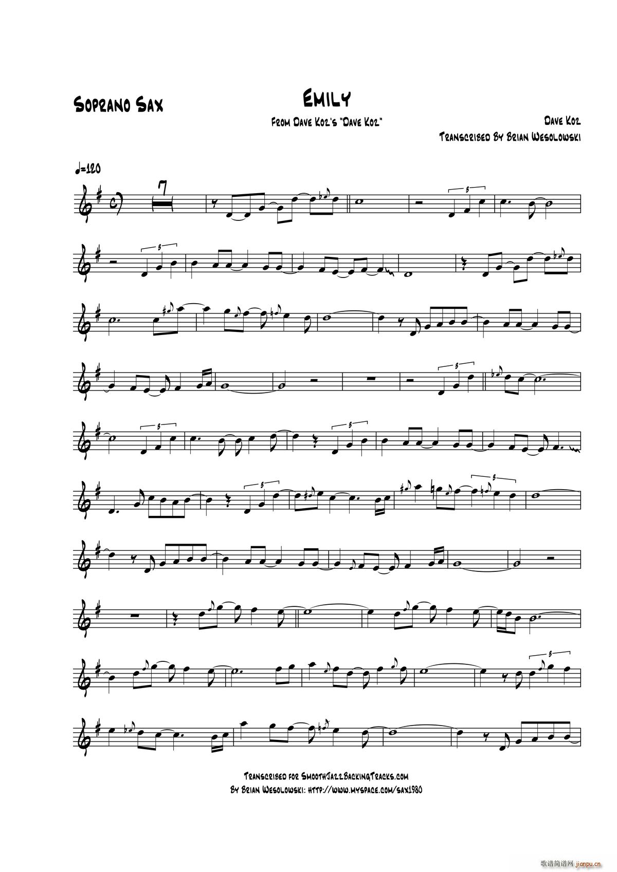 Emily 高音萨克斯(十字及以上)1