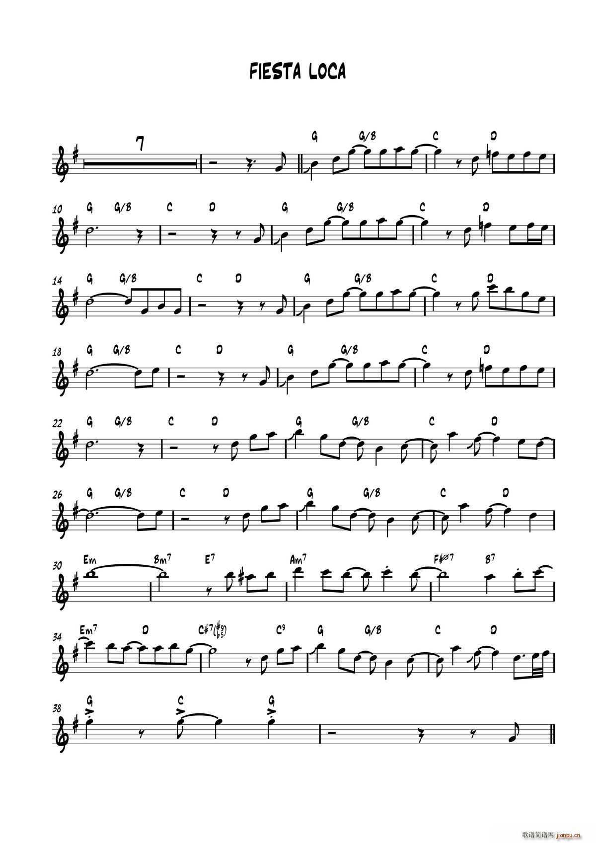 Fiesta Loca 中音萨克斯(十字及以上)1