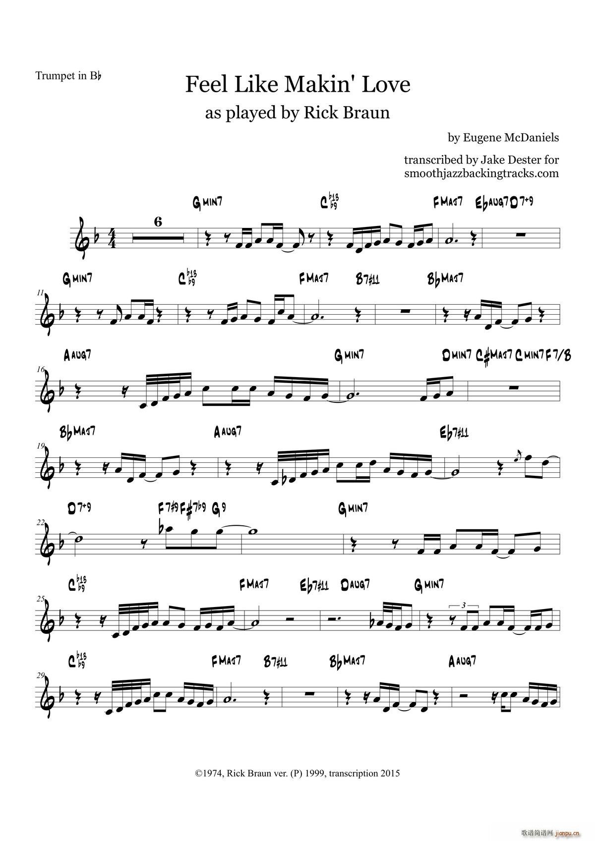 Feel Like Makin Love Trumpet in Bb(十字及以上)1