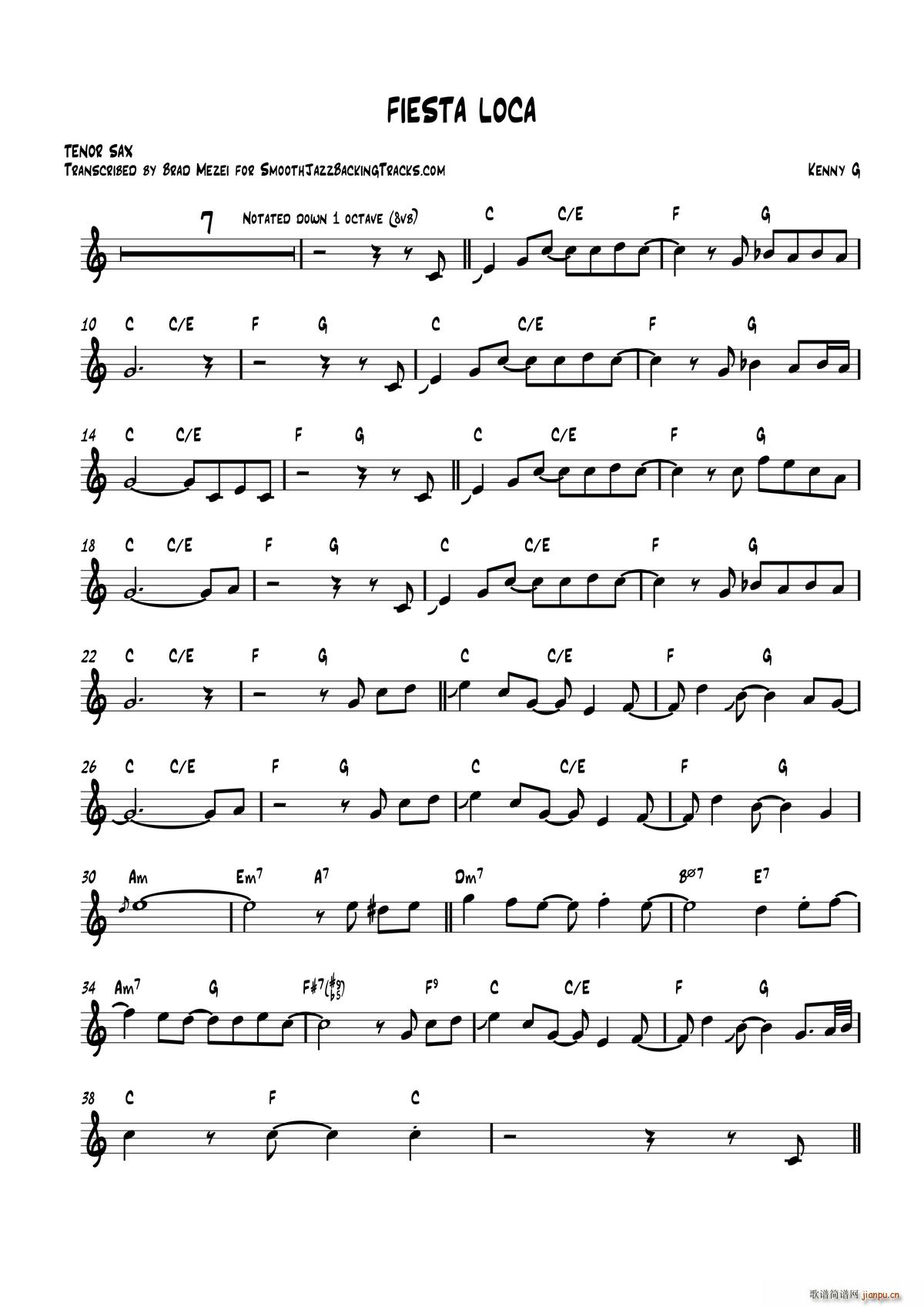 Fiesta Loca 次中音萨克斯(十字及以上)1