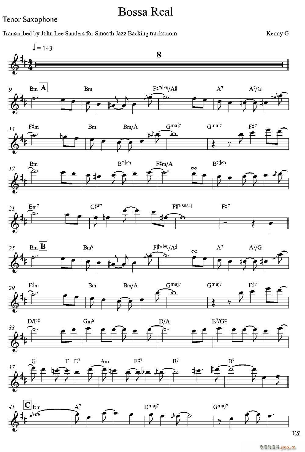 Bossa Real 次中音萨克斯(十字及以上)1