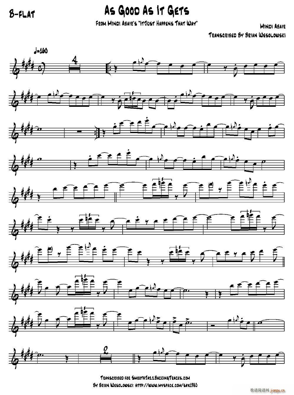 As Good As It Gets B FLAT(十字及以上)1