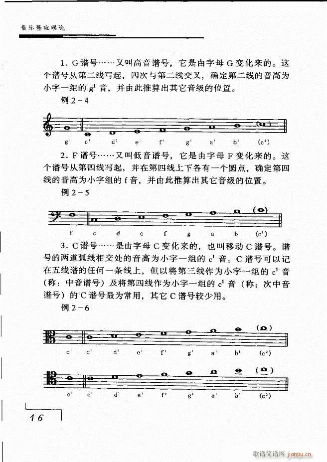 音乐基础理论 目录 1 60(十字及以上)23