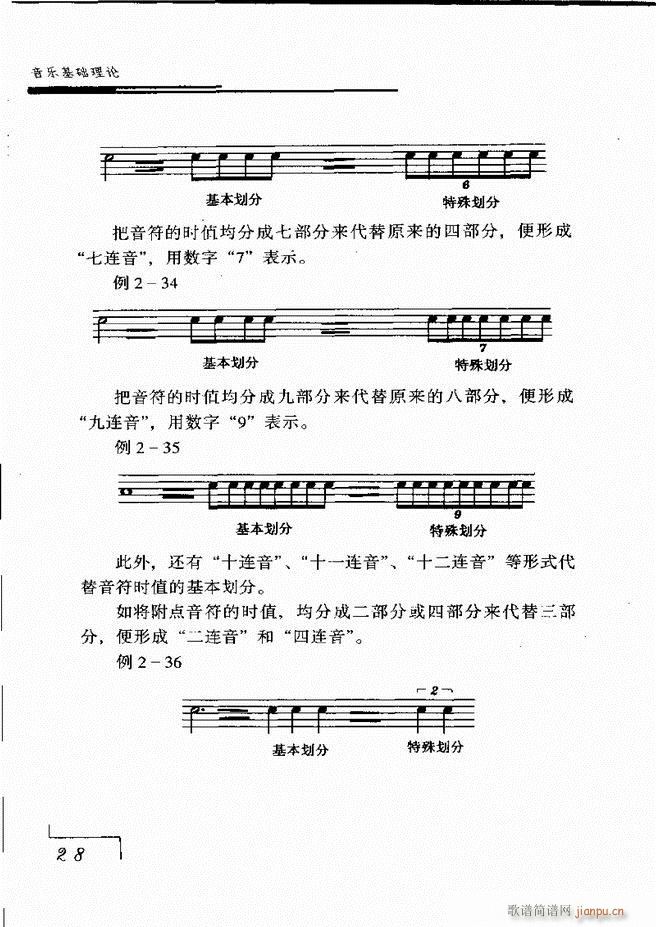 音乐基础理论 目录 1 60(十字及以上)35