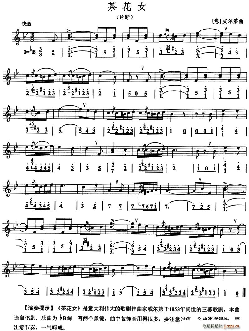 茶花女 片段 口风琴(十字及以上)1