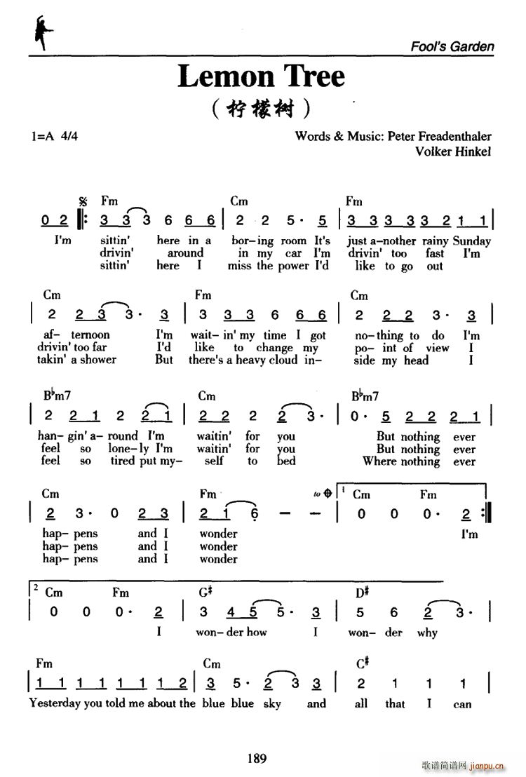 Lemon Tree 柠檬树(十字及以上)1