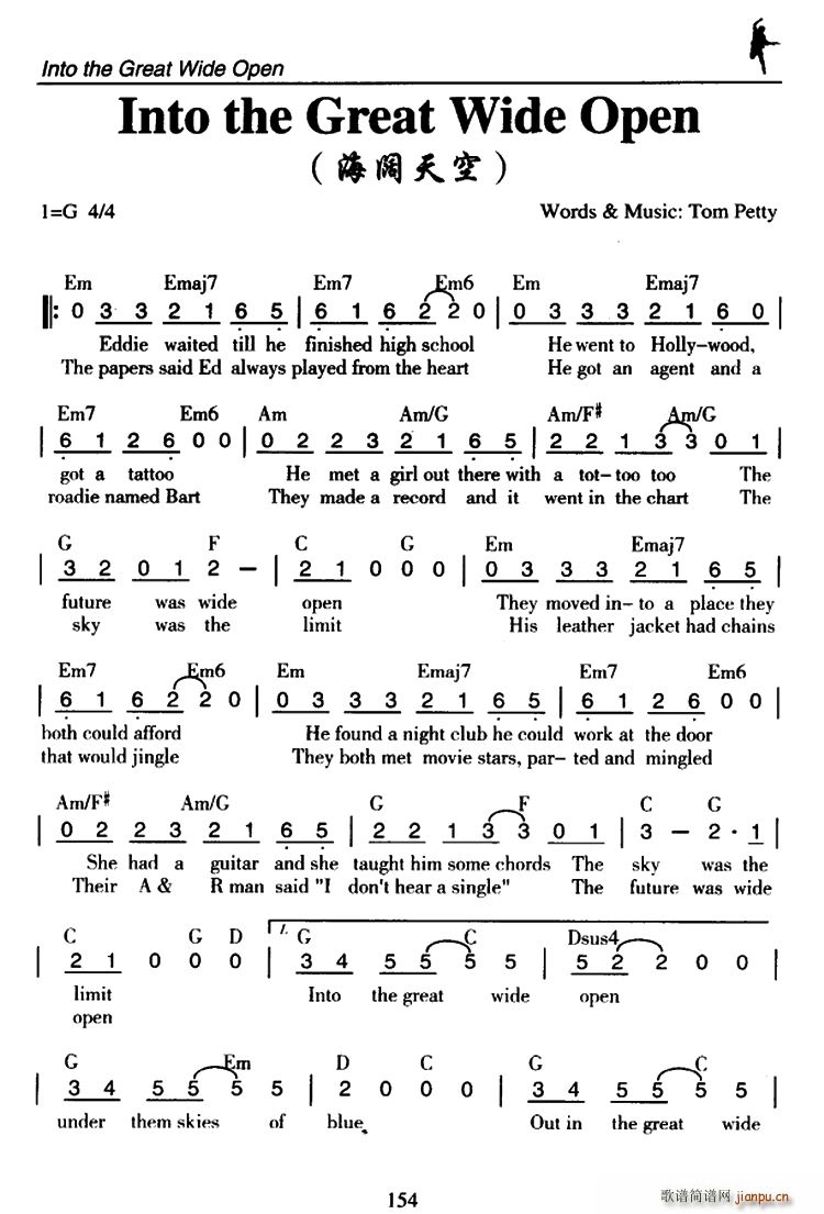 Into the Great Wide Open 海阔天空(十字及以上)1