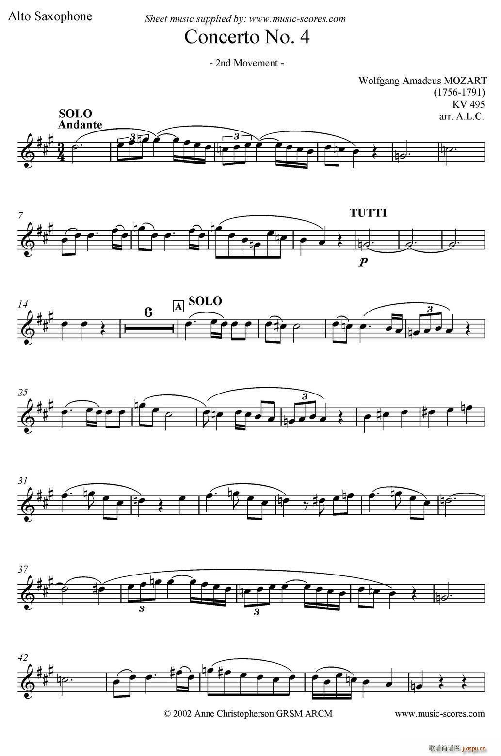 Mozart Concerto KV495 No 4 2st(十字及以上)1