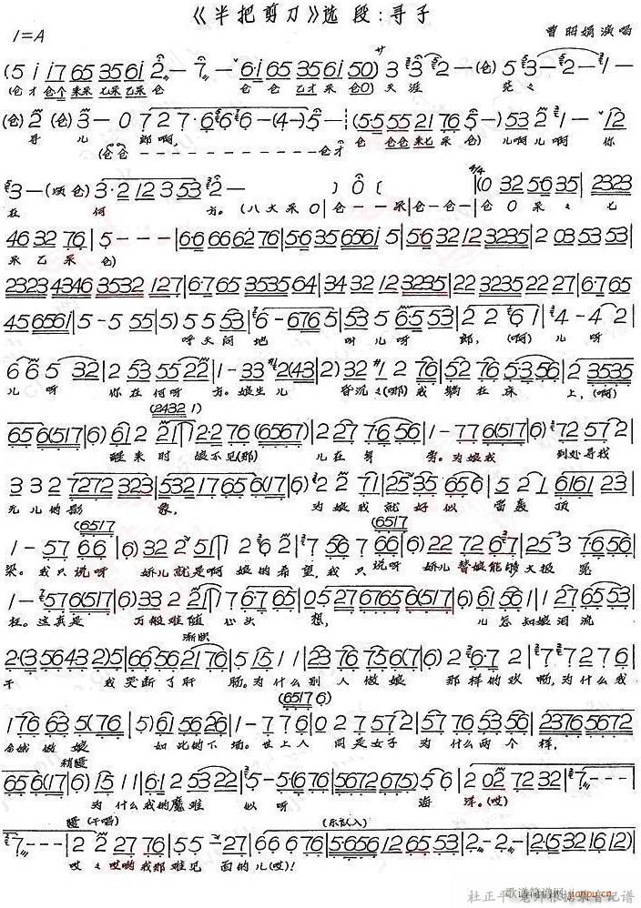 评剧 半把剪刀 选段 寻子1(十字及以上)1