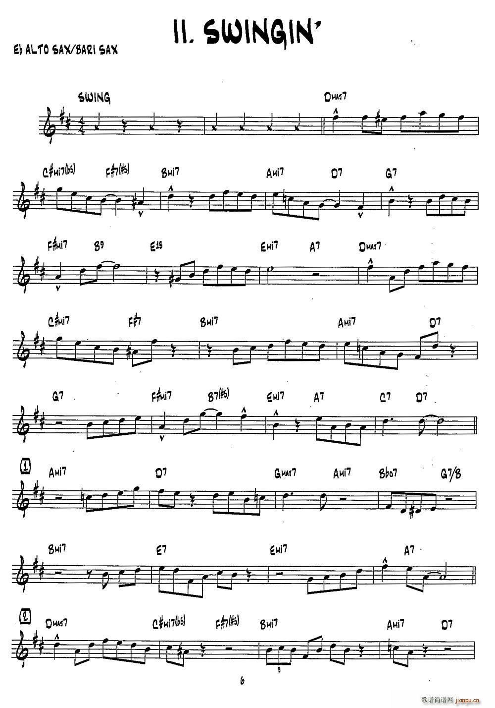 SWINGIN 1 15首爵士练习曲之2(十字及以上)1