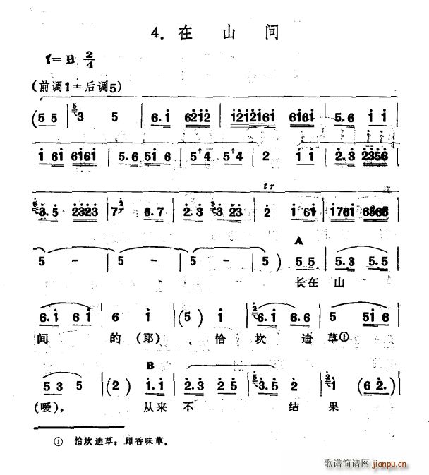 在山间 新疆伊犁 维吾尔民歌 第十二套 小莱龙(十字及以上)1