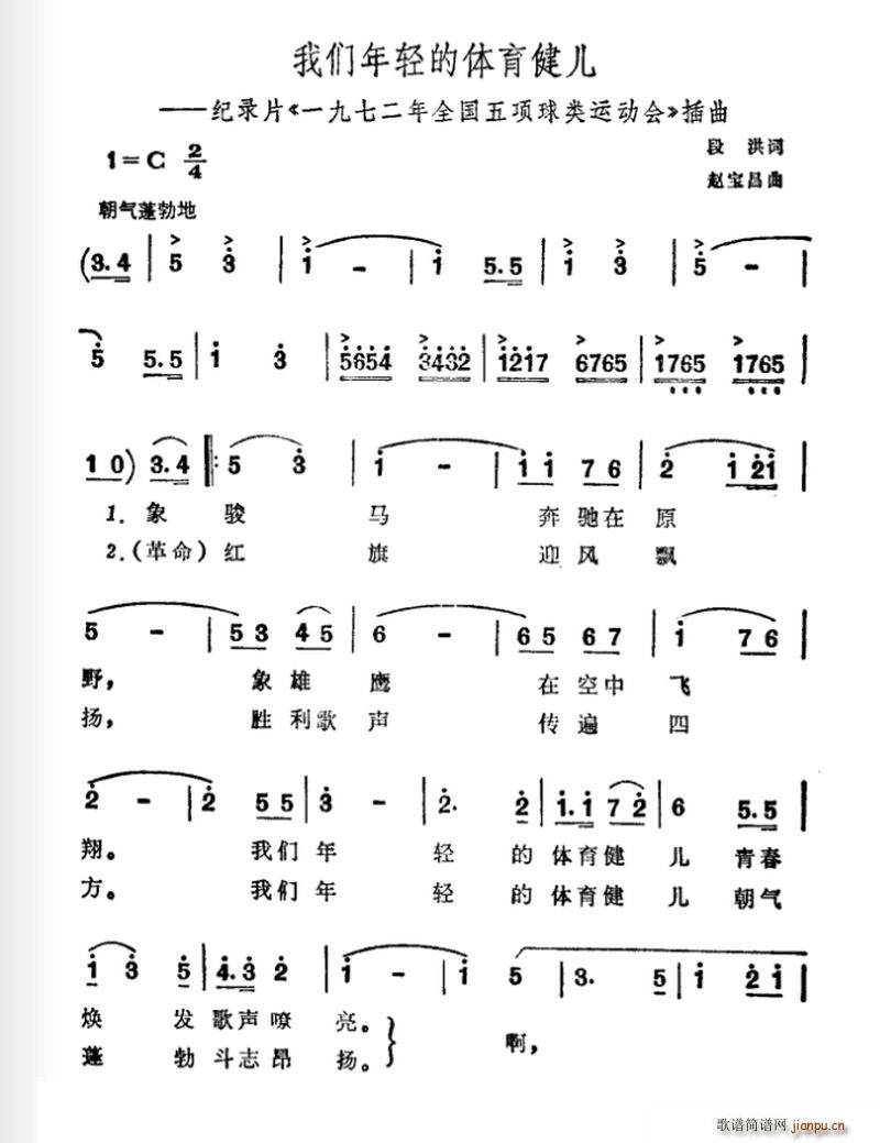 我们年轻的体育健儿 纪录片 一九七二年全国五项球类运动会 插曲(十字及以上)1