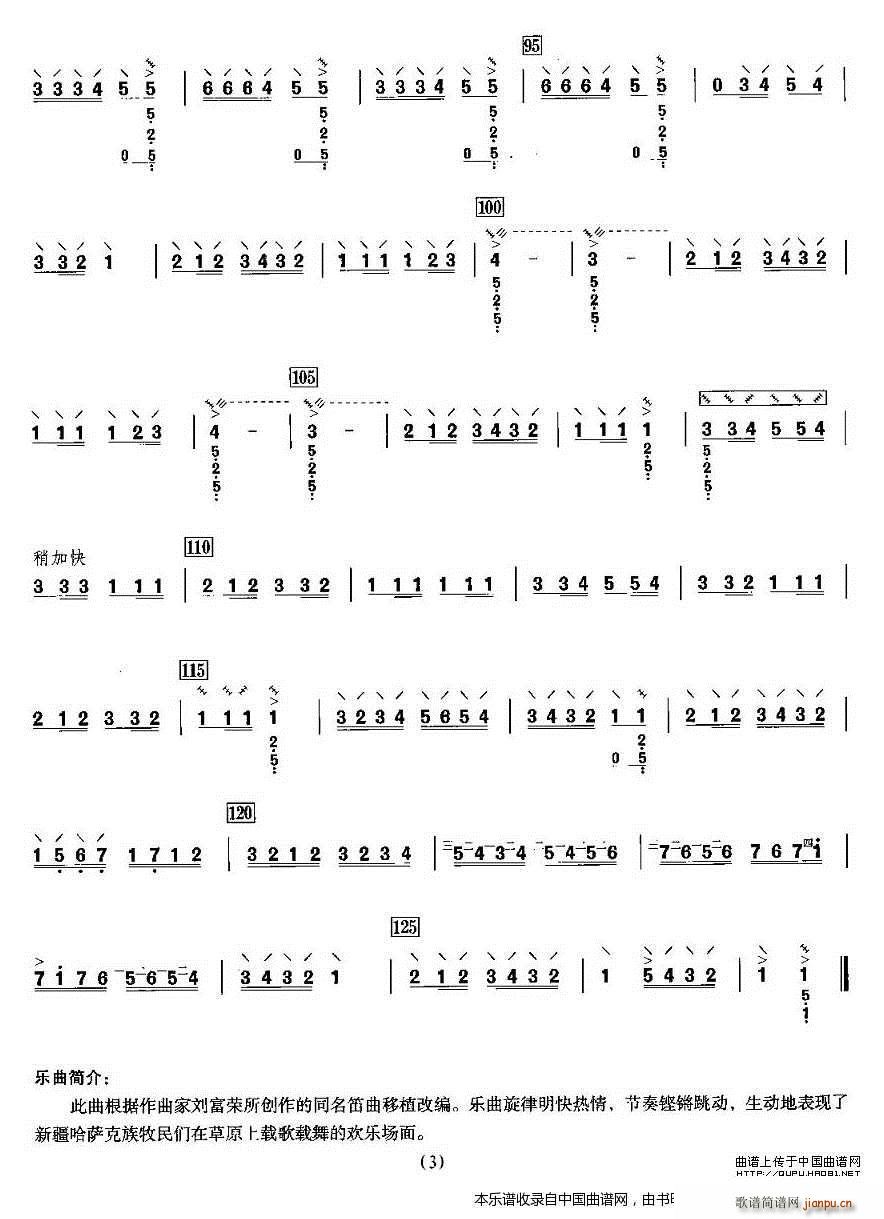草原欢歌 阮谱 乐器谱(十字及以上)3