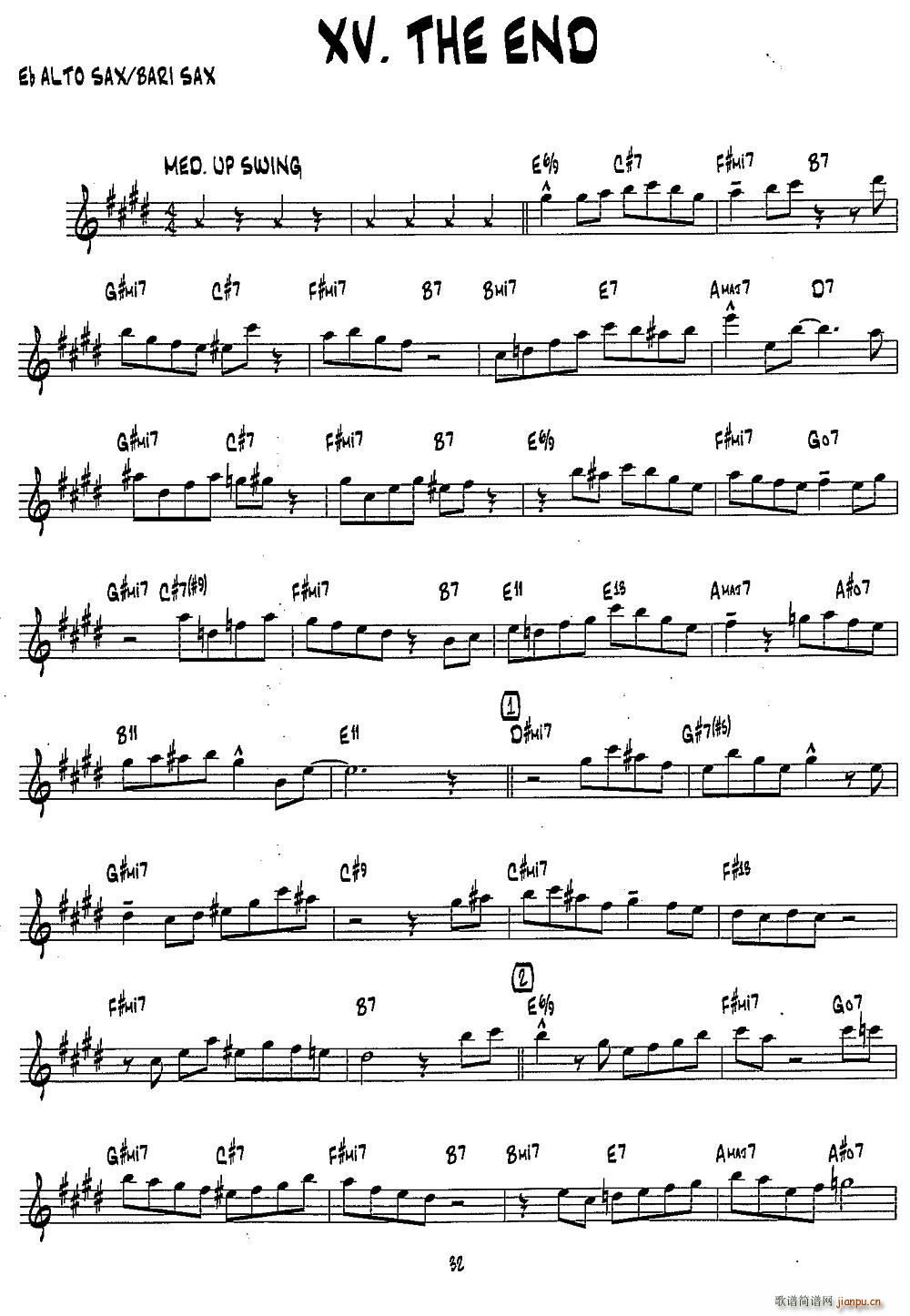 THE END 15首爵士练习曲之15(十字及以上)1