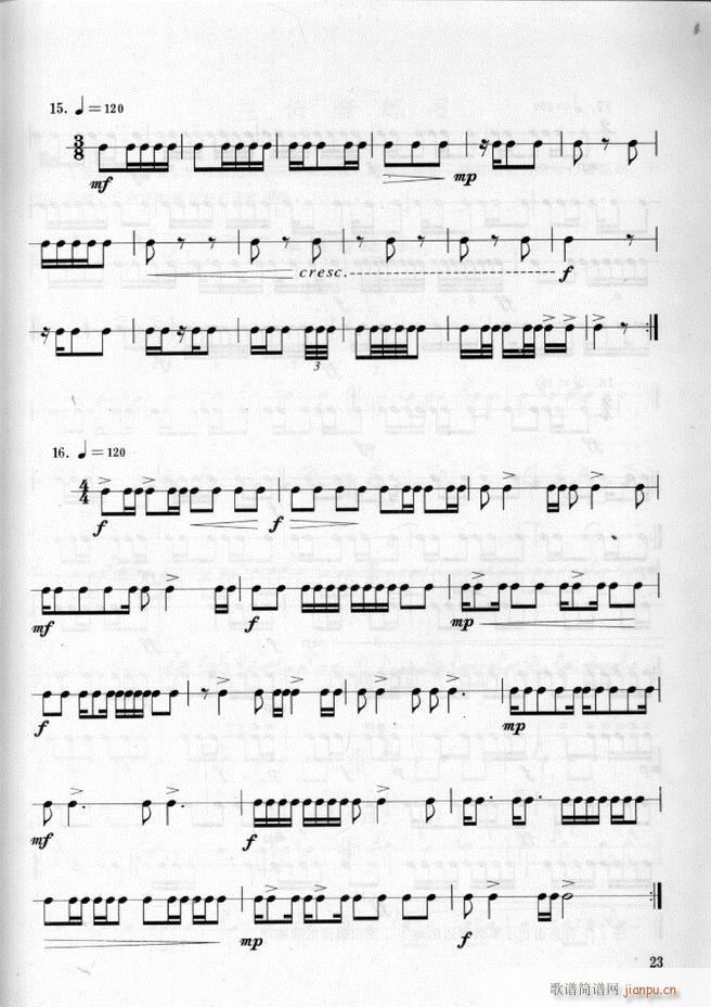 军乐队 鼓号队打击乐实用教程1 60(十字及以上)27