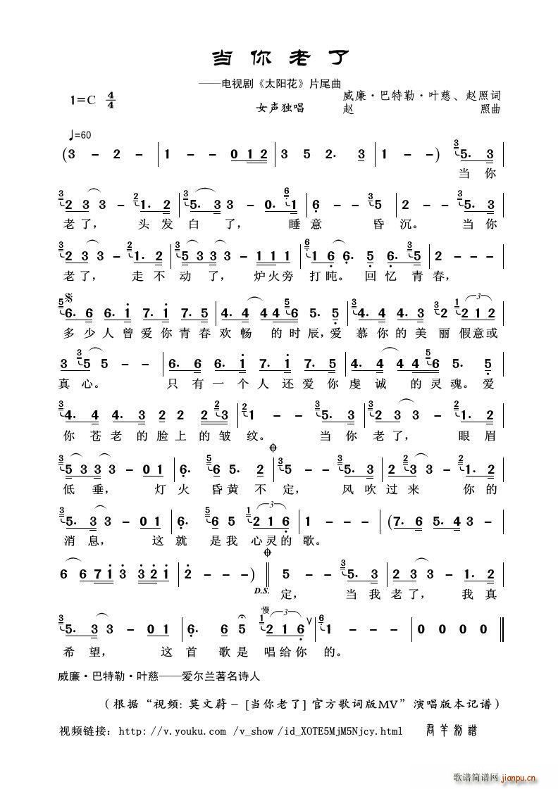 当你老了 视频 莫文蔚 当你老了MV 本(十字及以上)1