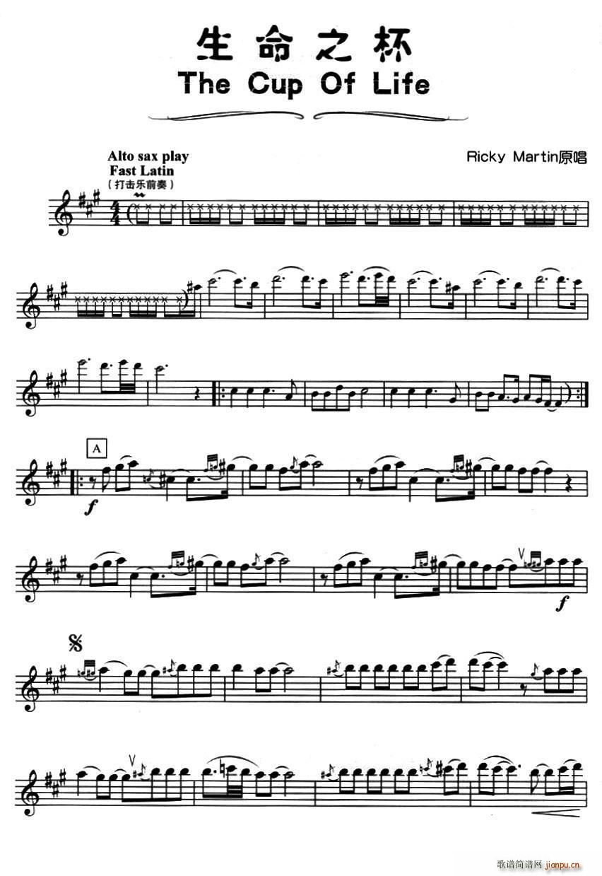 生命之杯 1998年世界杯主题歌(十字及以上)1