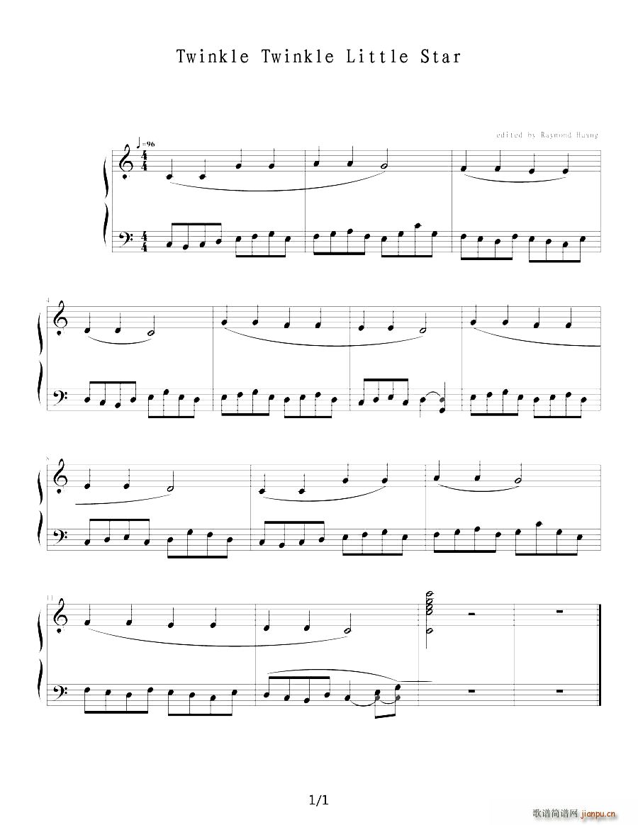 Twinkle Twinkle Little Star 闪烁的小星星(十字及以上)1