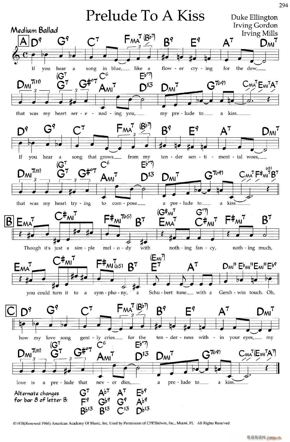 Prelude To A Kiss 带和弦(十字及以上)1