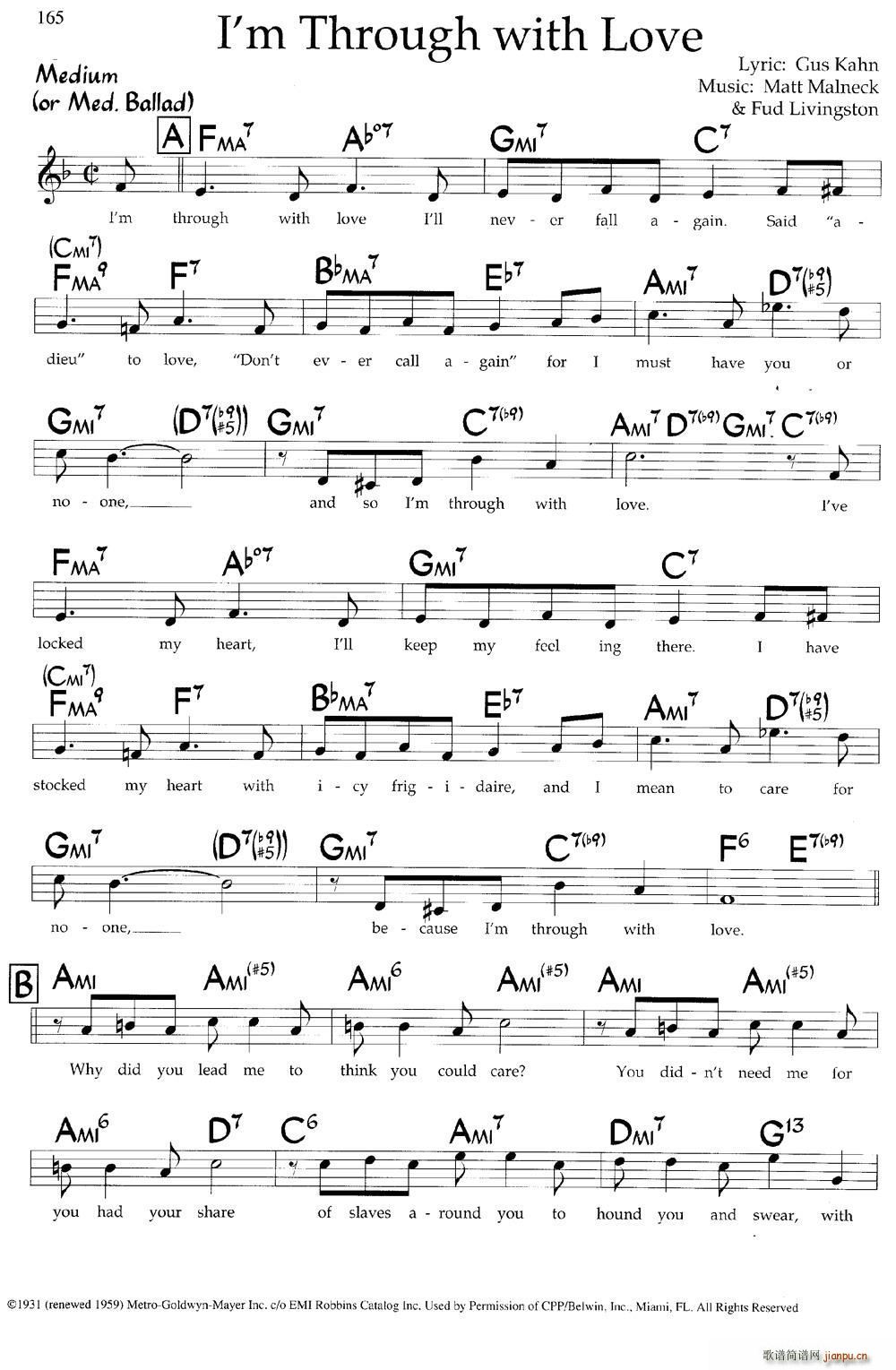 I m Through with Love 带和弦(十字及以上)1