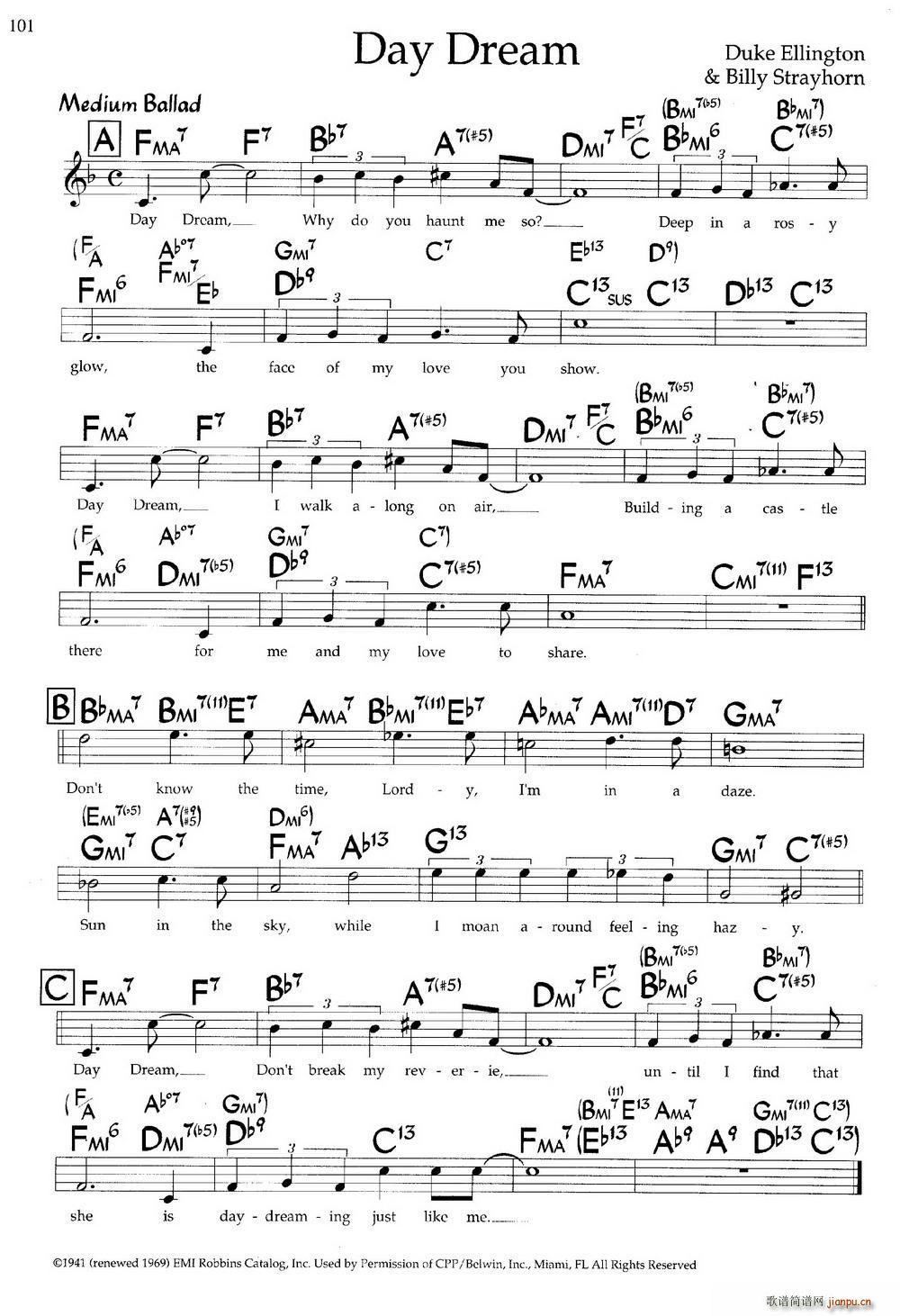 Day Dream 带和弦(十字及以上)1