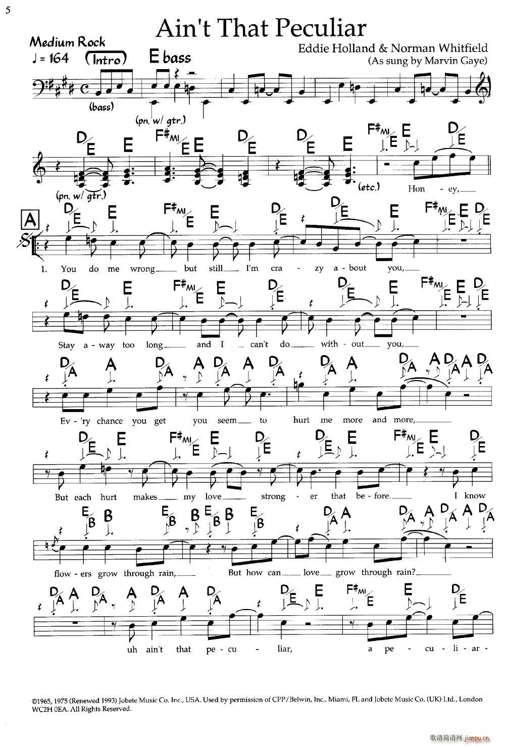 Ain t That Peculiat 带和弦(十字及以上)1