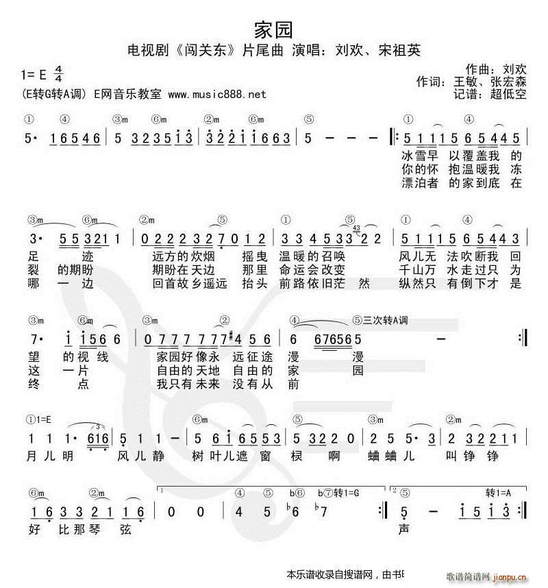 家园 电视剧 闯关东 和弦(十字及以上)1