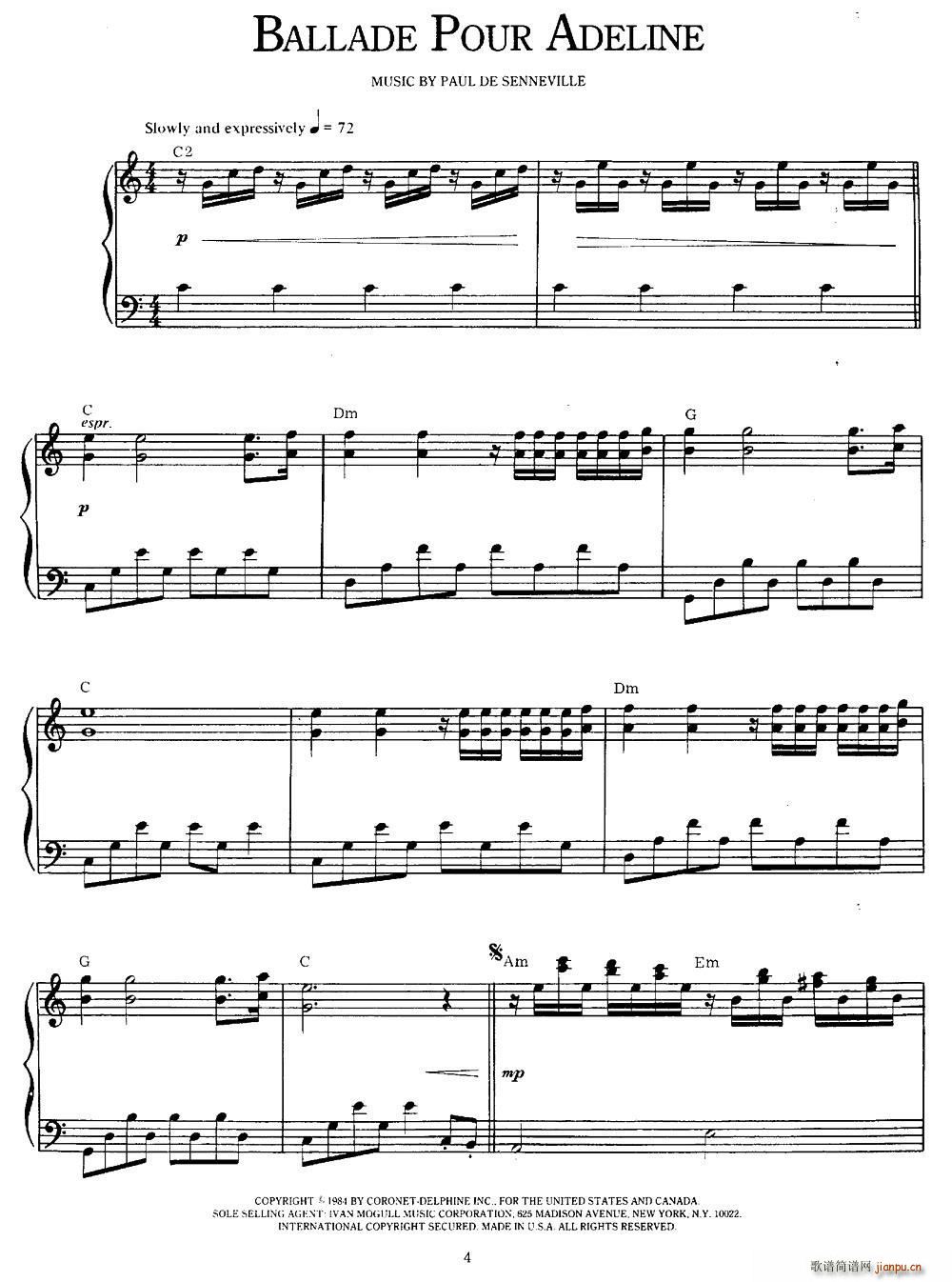 Ballade Pour Adeline(十字及以上)1