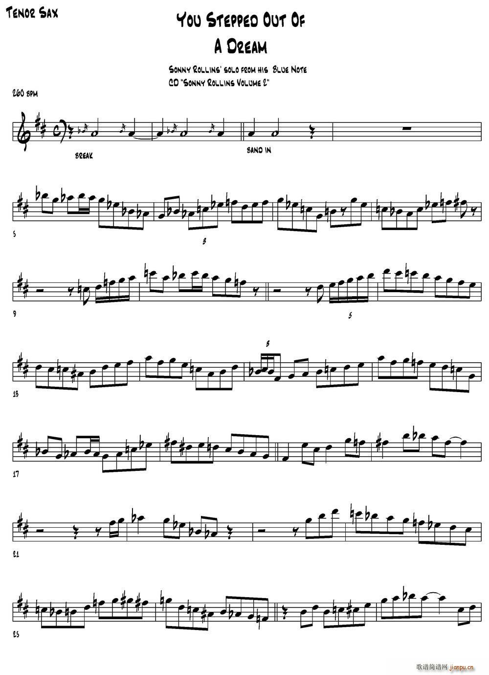 You Steppeo Out Of A Dream(十字及以上)1