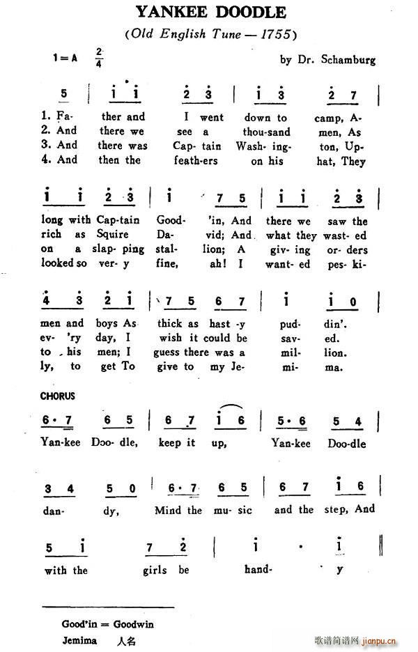 美 yankee doodle 扬基歌(十字及以上)1