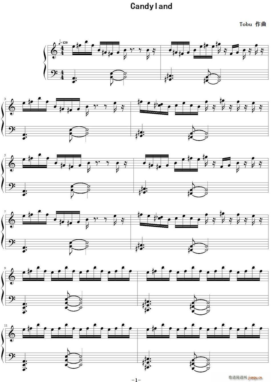 Candyland(九字歌谱)1