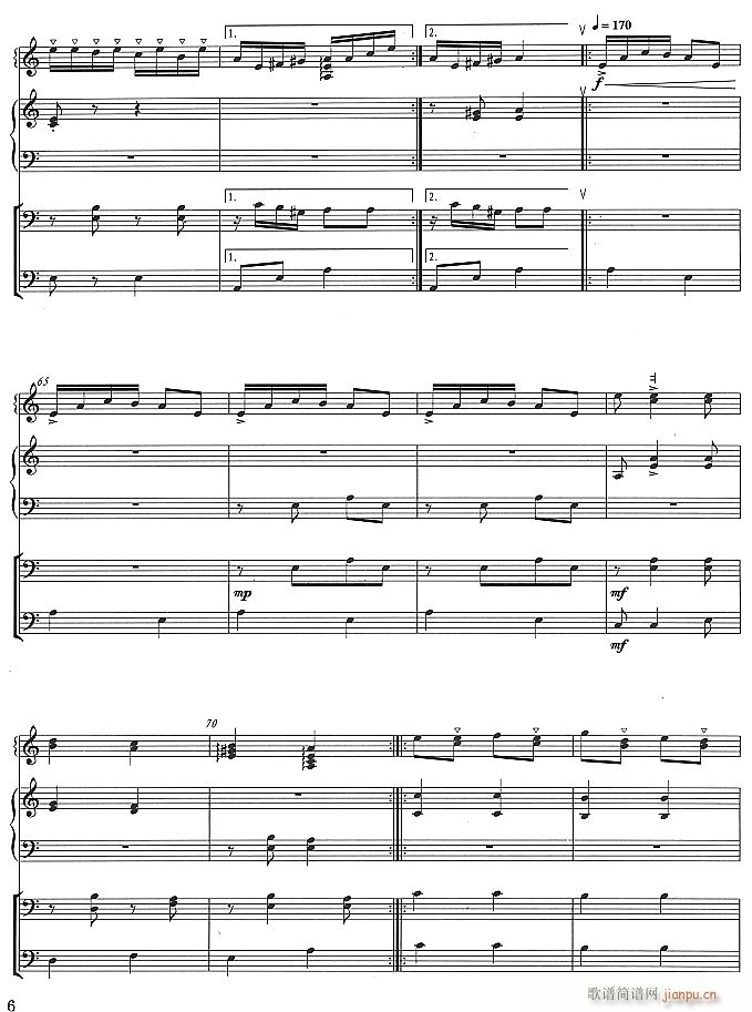 西部恰尔达什舞曲6(九字歌谱)1