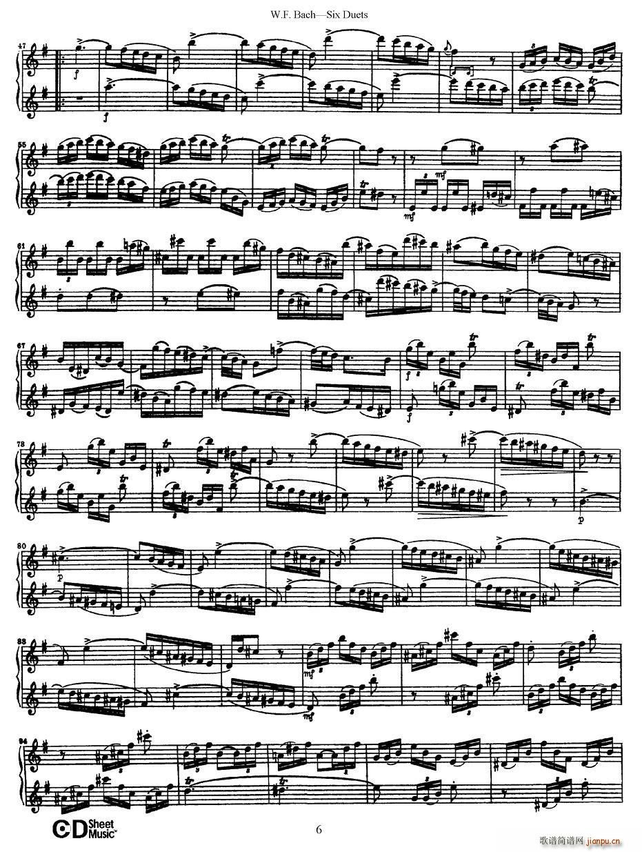 Six Duets(九字歌谱)6