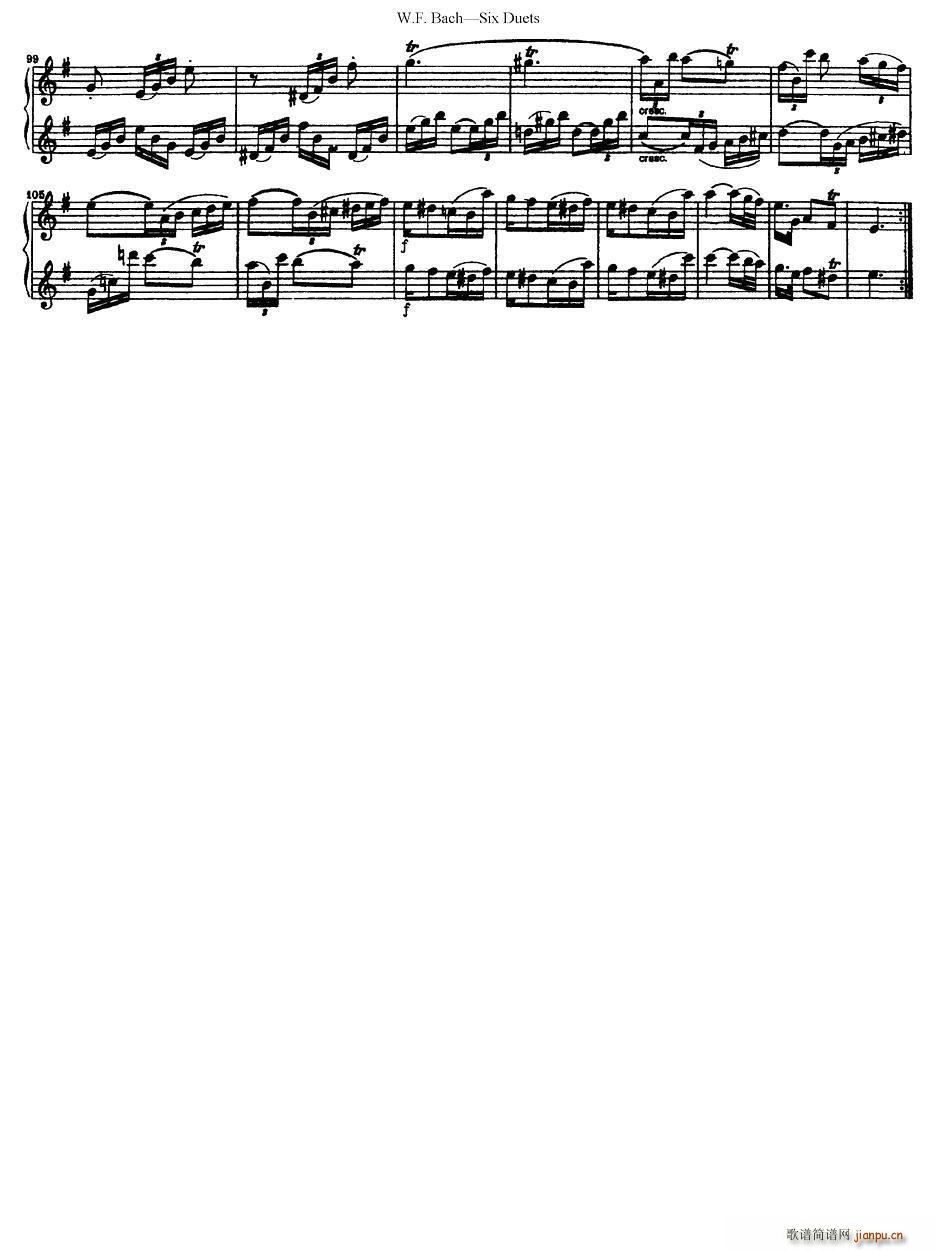 Six Duets(九字歌谱)7