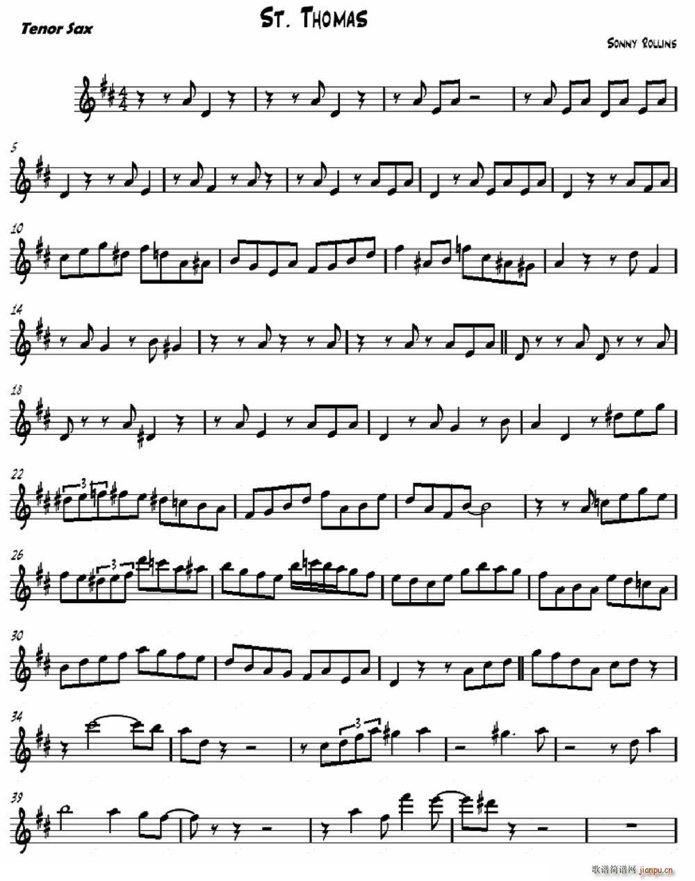 ST Thomas(九字歌谱)1