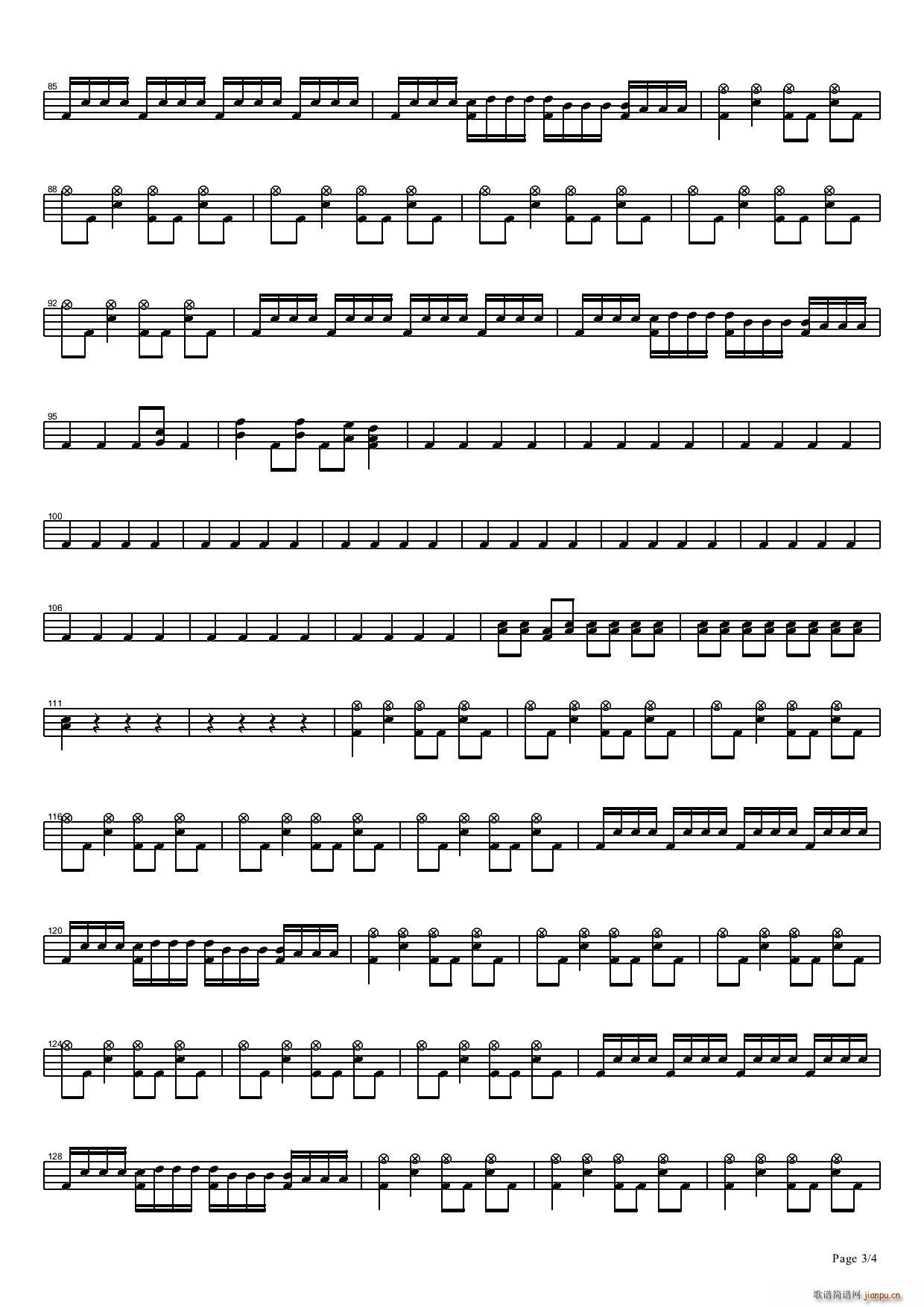 goin down(九字歌谱)3