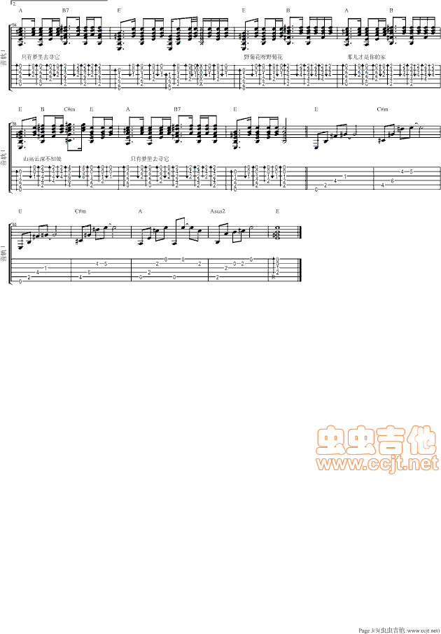 野菊花E调—林志颖(九字歌谱)3