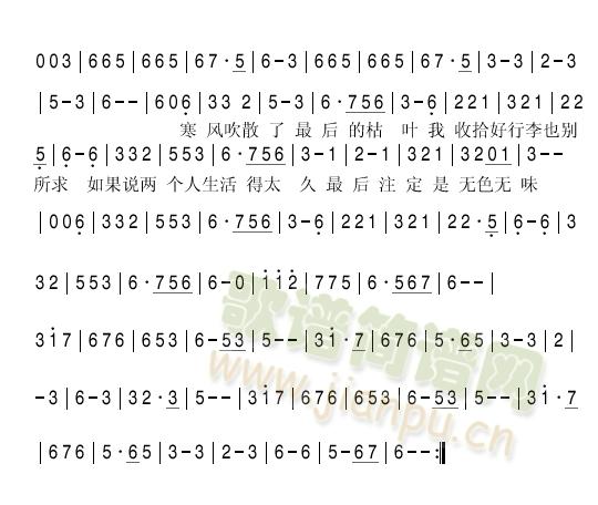 说谎的你还是那么美(九字歌谱)1