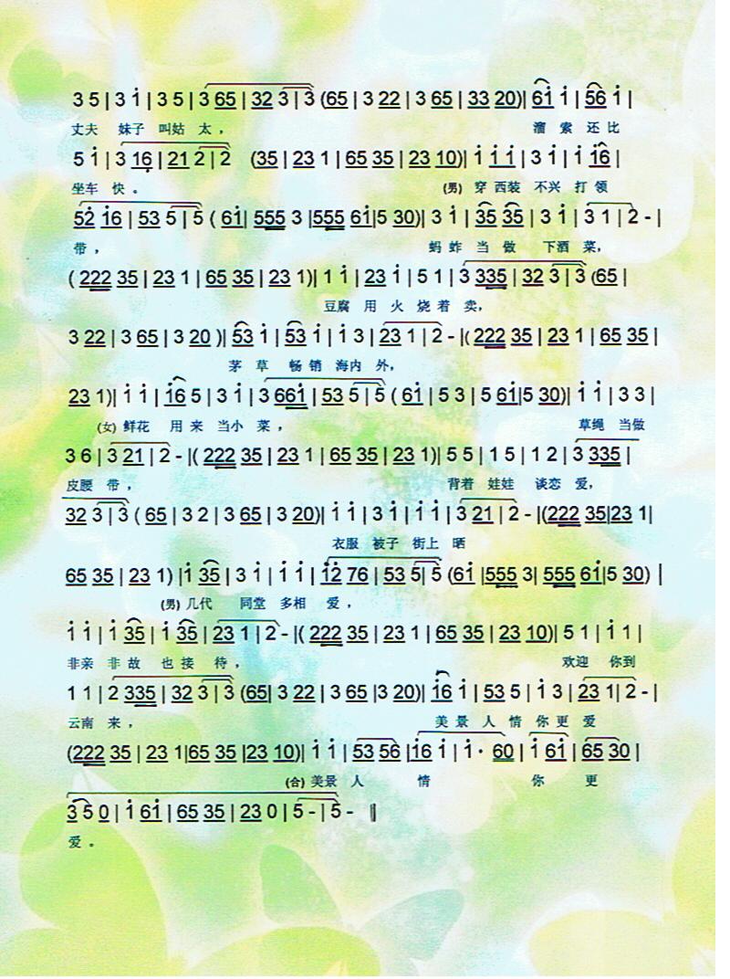 云南十八怪【彩谱】(九字歌谱)3