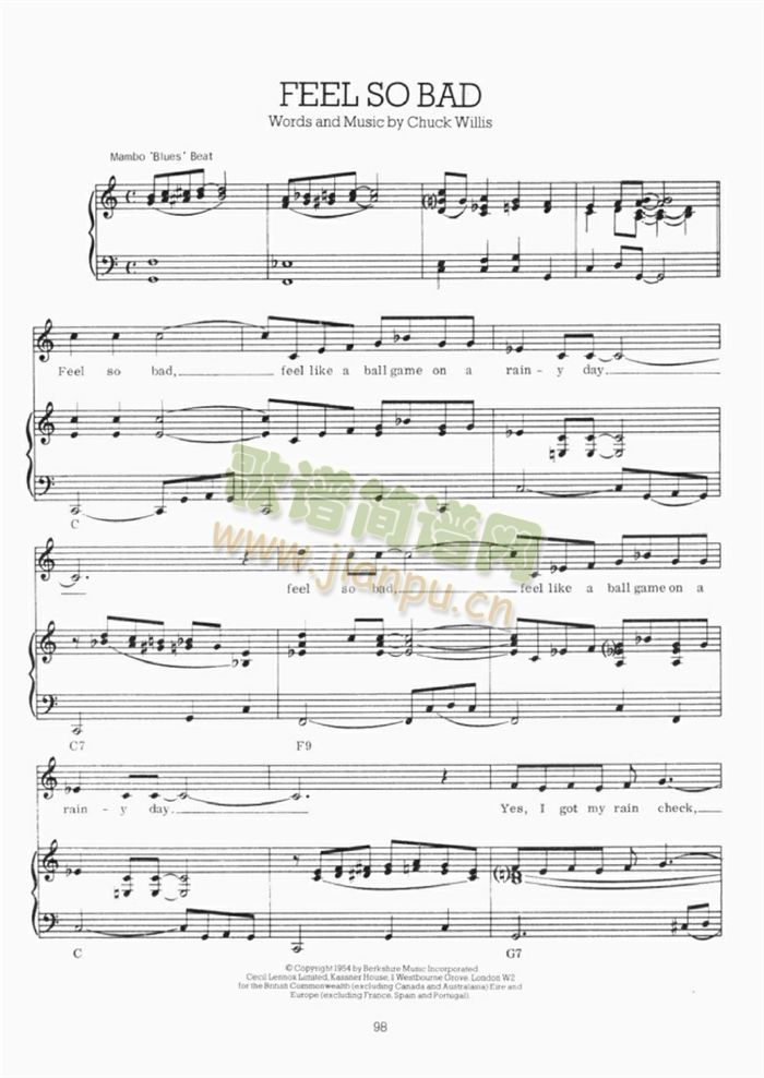 FEELSOBAD(九字歌谱)1